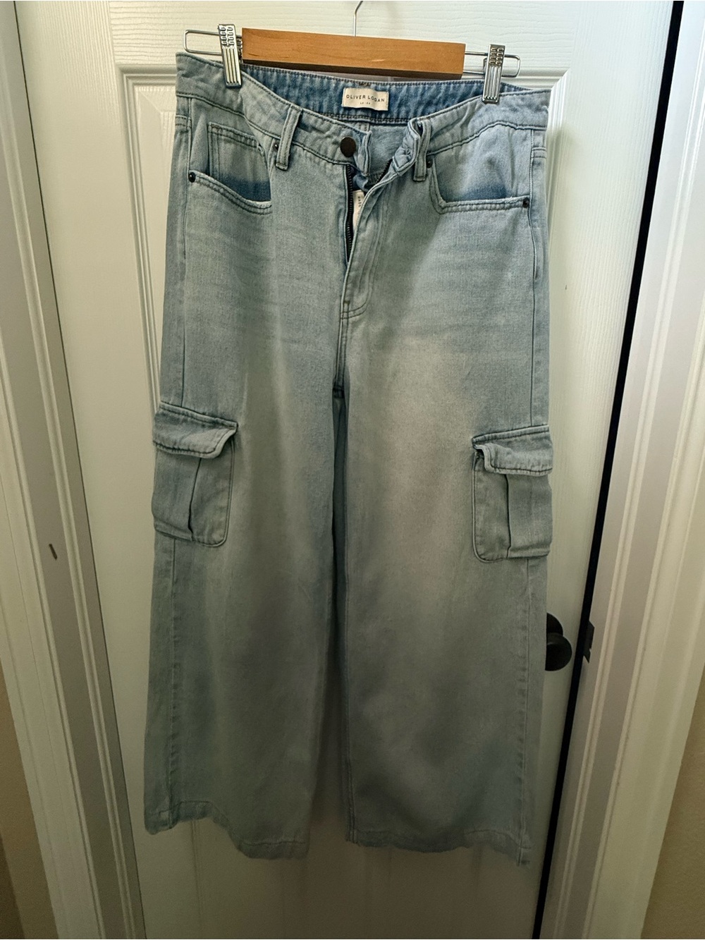 Oliver Logan Wide Leg Cargo Style Jeans